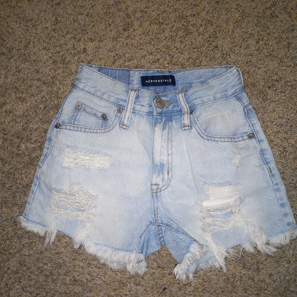 Aeropostale Premium Air 90's High Rise Denim Shorts - Picture 6 of 10